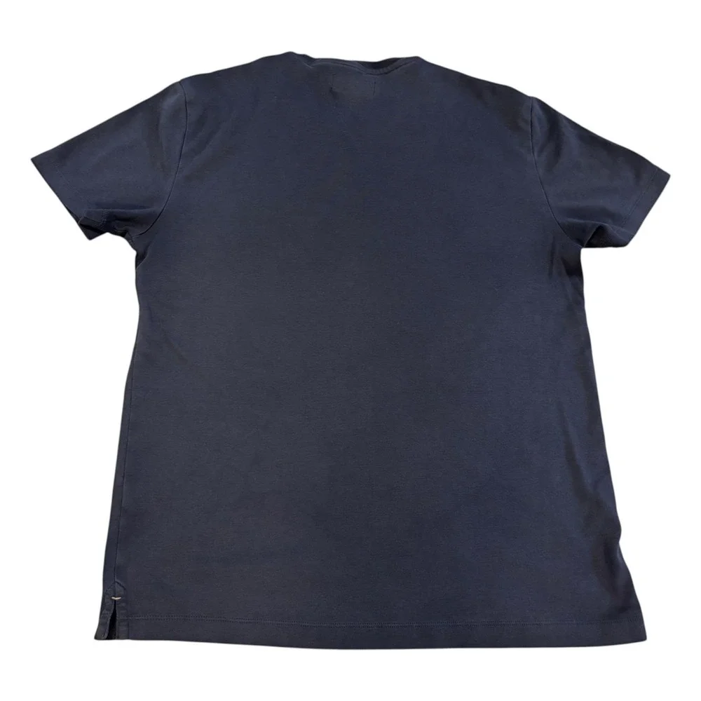 Banana Republic Regular Fit Men's Crew Neck T-shirt Navy Blue Cotton Size M